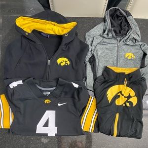 Ladies Iowa Hawkeye jackets and jersey  lot sz small and Med  $65